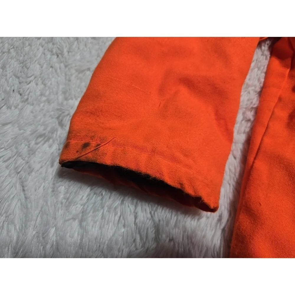 Woodfield Blaze Orange XL Hunting‎ Coat Quilt Lined Jacket Made USA Distressed